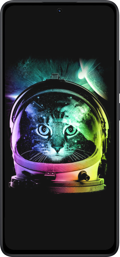 Силиконовый чехол Кот-астронавт для Xiaomi Redmi Note 14 5G - 4154u-3811 изображение 