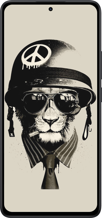 Силиконовый чехол tattoo soldier для Xiaomi Redmi Note 14 5G - 4165u-3811 изображение 