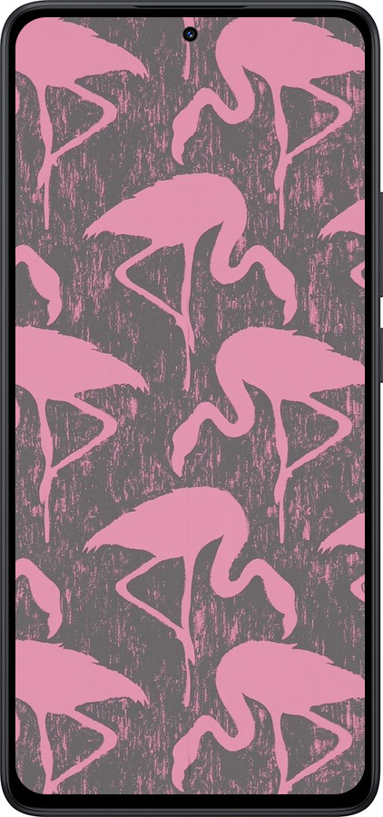 Силиконовый чехол Vintage-Flamingos для Xiaomi Redmi Note 14 5G - 4171u-3811 изображение 