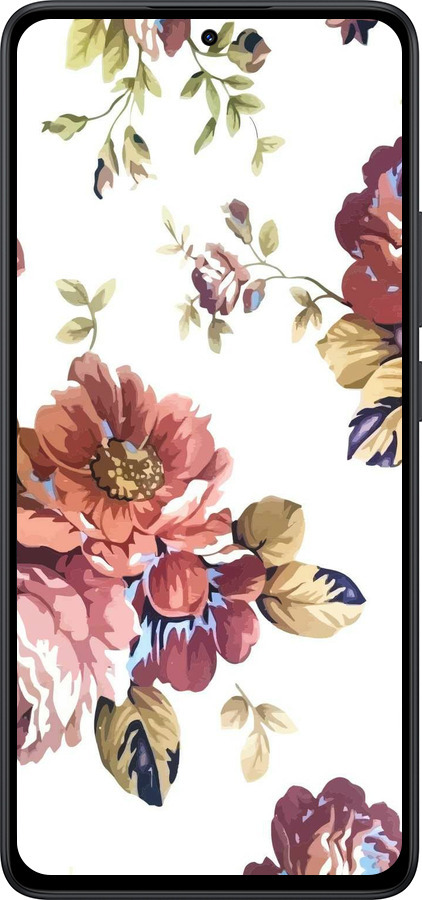 Силіконовий чехол Vintage flowers для Xiaomi Redmi Note 14 5G - 4333u-3811 изображение 