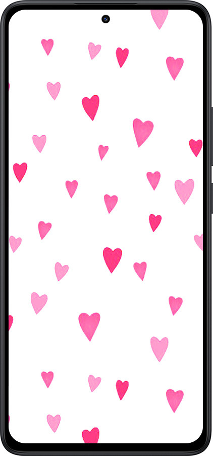 Силиконовый чехол Сердечки 2 для Xiaomi Redmi Note 14 5G - 4763u-3811 изображение 