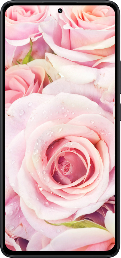 Силіконовий чехол Троянди для Xiaomi Redmi Note 14 5G - 525u-3811 изображение 