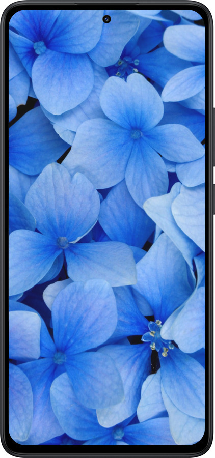 Силиконовый чехол Синие цветы для Xiaomi Redmi Note 14 5G - 526u-3811 изображение 