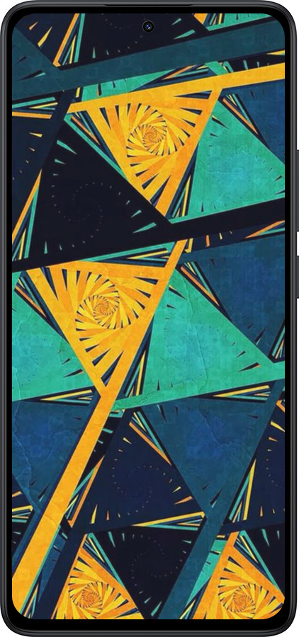 Силиконовый чехол Арт, абстракция, желтый, синий для Xiaomi Redmi Note 14 5G - 5382u-3811 изображение 
