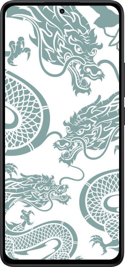 Силиконовый чехол Дракон для Xiaomi Redmi Note 14 5G - 5476u-3811 изображение 