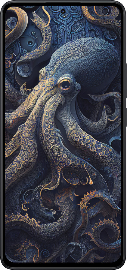 Силиконовый чехол Осьминог для Xiaomi Redmi Note 14 5G - 5551u-3811 изображение 
