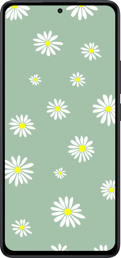 Силиконовый чехол Ромашки v4 для Xiaomi Redmi Note 14 5G - 5603u-3811 изображение 