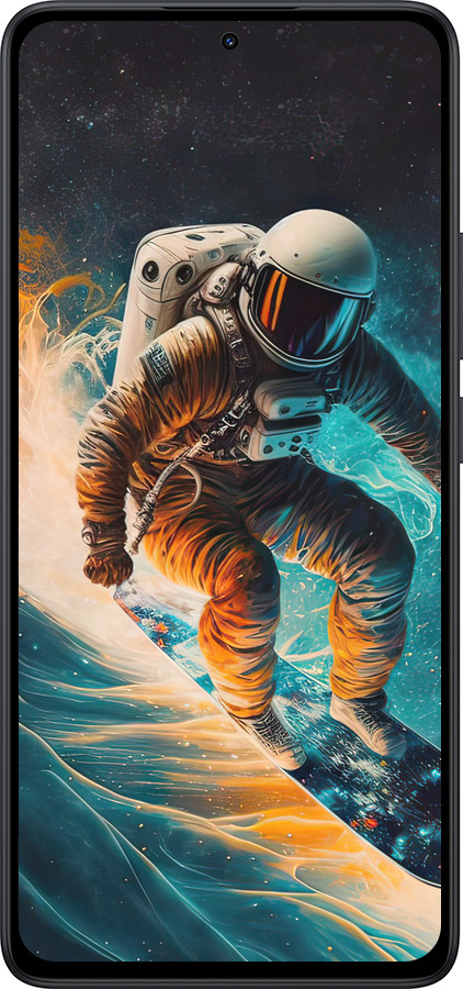 Силіконовий чехол Сноубордист для Xiaomi Redmi Note 14 5G - 5604u-3811 изображение 