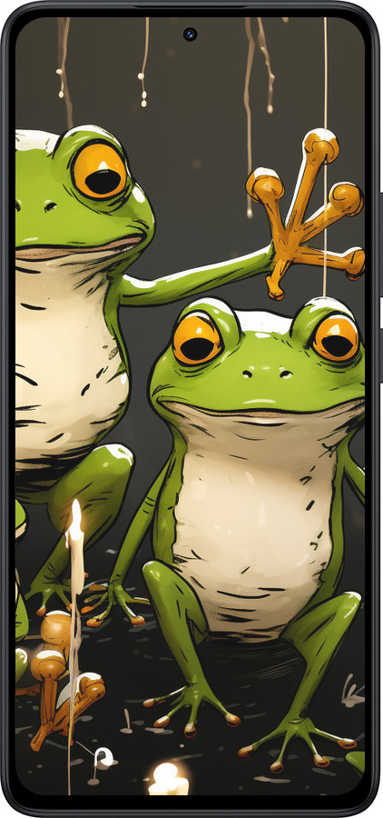 Силиконовый чехол Жабки 2 для Xiaomi Redmi Note 14 5G - 5657u-3811 изображение 