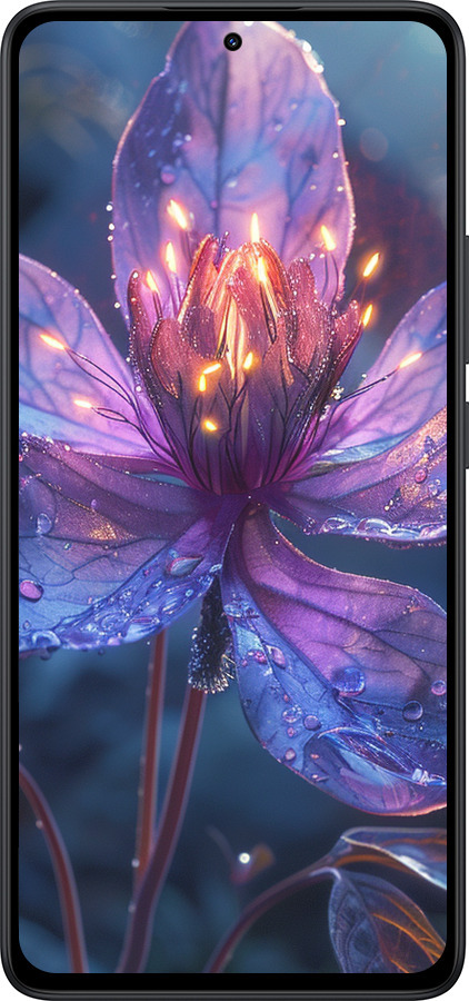 Силиконовый чехол Магический цветок для Xiaomi Redmi Note 14 5G - 6038u-3811 изображение 