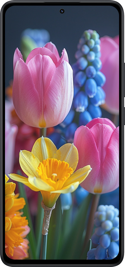 Силиконовый чехол Весенние цветы для Xiaomi Redmi Note 14 5G - 6058u-3811 изображение 