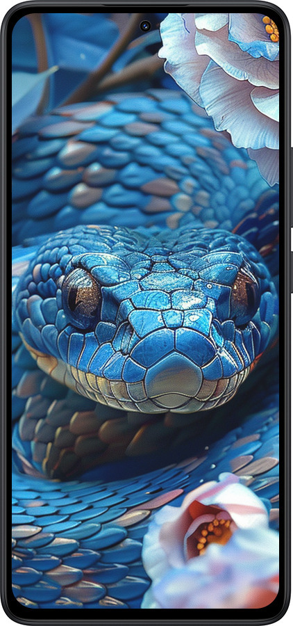 Силиконовый чехол Blue Snake для Xiaomi Redmi Note 14 5G - 6079u-3811 изображение 