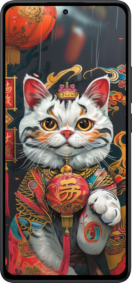 Силіконовий чехол China Cat v2 для Xiaomi Redmi Note 14 5G - 6135u-3811 изображение 