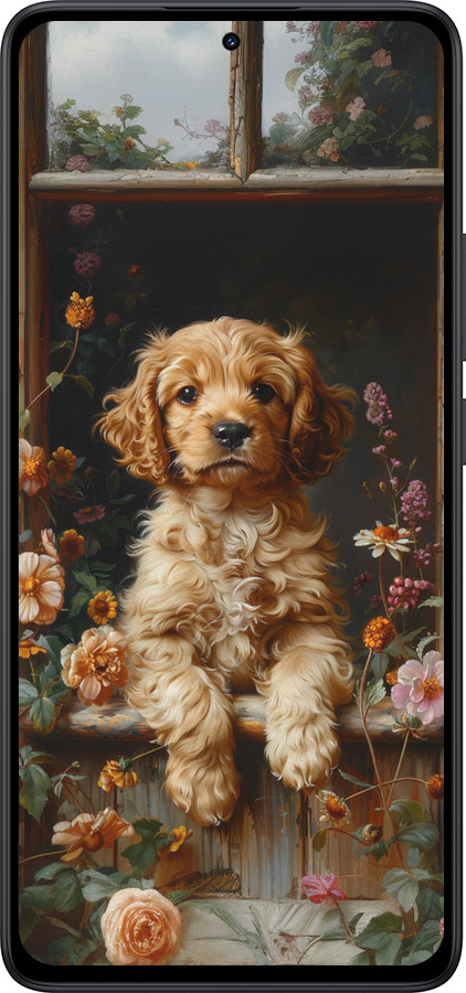 Силиконовый чехол Щенок cocker spaniel для Xiaomi Redmi Note 14 5G - 6136u-3811 изображение 