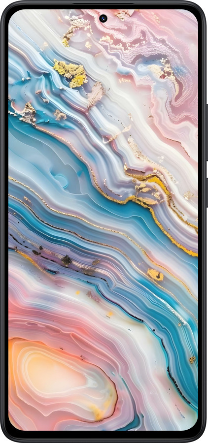 Силіконовий чехол Мрамор красивый для Xiaomi Redmi Note 14 5G - 6376u-3811 изображение 