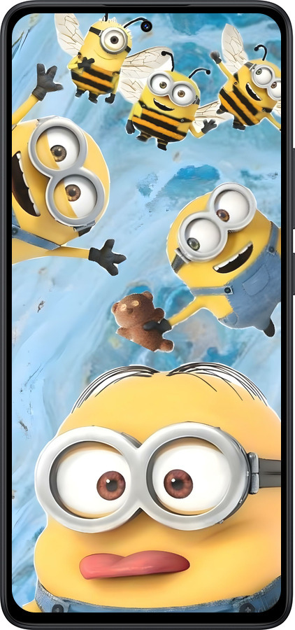 Силиконовый чехол Миньоны для Xiaomi Redmi Note 14 5G - 6386u-3811 изображение 