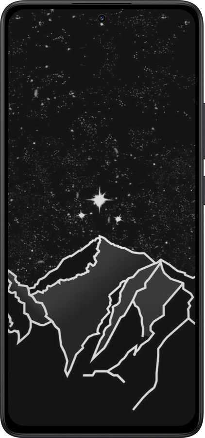 Силиконовый чехол Минималистический горный пейзаж для Xiaomi Redmi Note 14 5G - 6438u-3811 изображение 