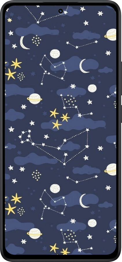Силіконовий чехол Астрономічний візерунок для Xiaomi Redmi Note 14 5G - 6446u-3811 изображение 