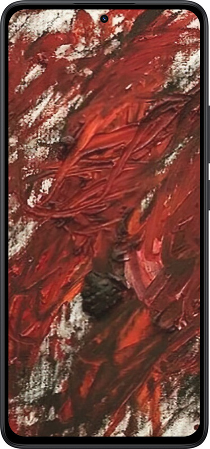Силиконовый чехол Абстрактная композиция в красных тонах для Xiaomi Redmi Note 14 5G - 6541u-3811 изображение 