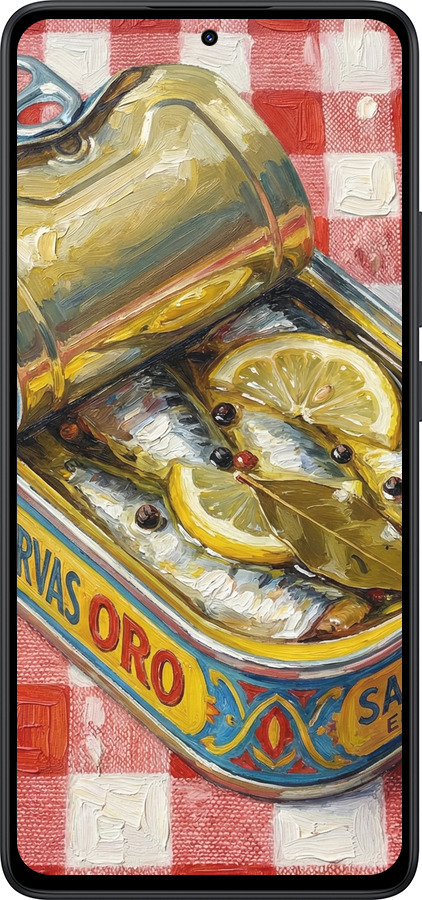 Силиконовый чехол Vintage Sardine Tin Phone для Xiaomi Redmi Note 14 5G - 6772u-3811 изображение 