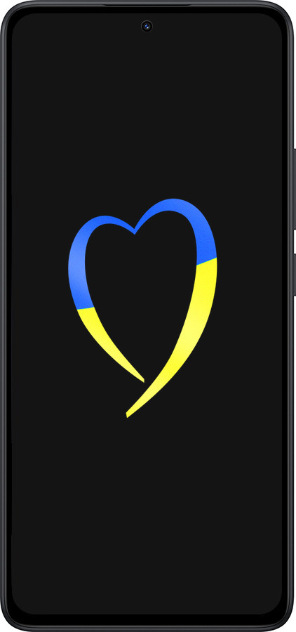 Силиконовый чехол Жёлто-голубое сердце для Xiaomi Redmi Note 14 5G - 885u-3811 изображение 