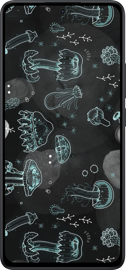 Силиконовый чехол Медузы для Xiaomi Redmi Note 14 5G - 906u-3811 изображение 