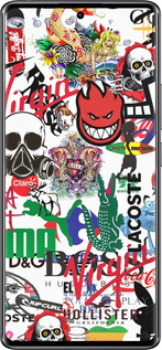 TPU чехол Many different logos для Xiaomi Redmi Note 14 Pro 4G - 4022b-3808 изображение 