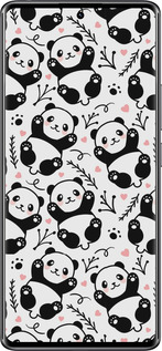 TPU чехол Панды для Xiaomi Redmi Note 14 Pro 4G - 4318b-3808 изображение 