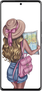 TPU чехол Девушка с картой для Xiaomi Redmi Note 14 Pro 4G - 4704b-3808 изображение 