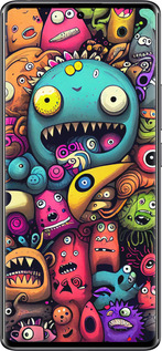 TPU чехол Cмешные монстры для Xiaomi Redmi Note 14 Pro 4G - 5549b-3808 изображение 