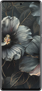 TPU чехол Черные цветы для Xiaomi Redmi Note 14 Pro 4G - 6031b-3808 изображение 