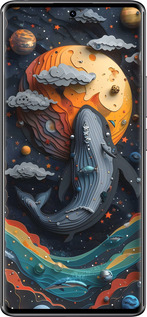 TPU чехол Кит в космосе для Xiaomi Redmi Note 14 Pro 4G - 6328b-3808 изображение 