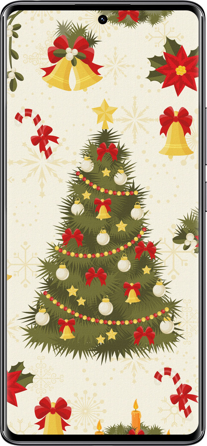 TPU чехол Новогодняя елка для Xiaomi Redmi Note 14 Pro 4G - 4198b-3808 изображение 
