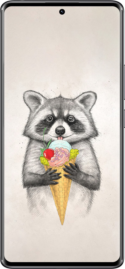 TPU чехол Енотик с мороженым для Xiaomi Redmi Note 14 Pro 4G - 4602b-3808 изображение 