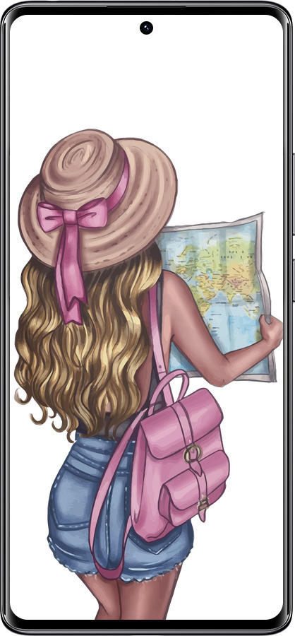 TPU чехол Девушка с картой для Xiaomi Redmi Note 14 Pro 4G - 4704b-3808 изображение 