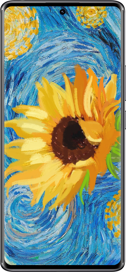 TPU чехол Цветы желто-голубые для Xiaomi Redmi Note 14 Pro 4G - 5308b-3808 изображение 