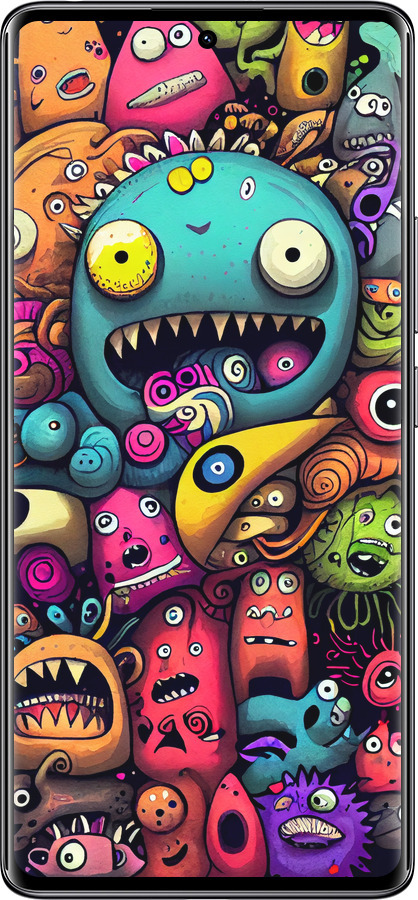 TPU чехол Cмешные монстры для Xiaomi Redmi Note 14 Pro 4G - 5549b-3808 изображение 