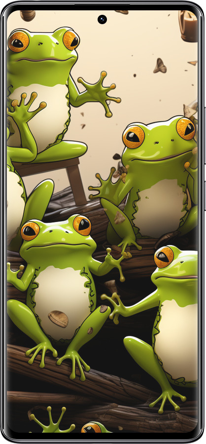 TPU чехол Жабки для Xiaomi Redmi Note 14 Pro 4G - 5656b-3808 изображение 