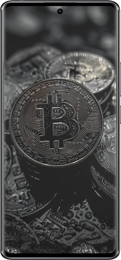 TPU чехол Black Bitcoin для Xiaomi Redmi Note 14 Pro 4G - 6090b-3808 изображение 