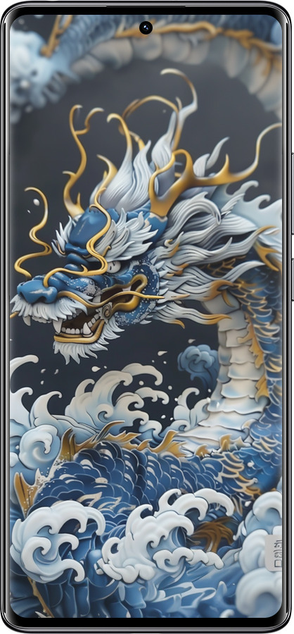 TPU чехол Водяной дракон для Xiaomi Redmi Note 14 Pro 4G - 6113b-3808 изображение 