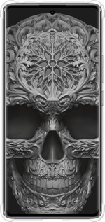 Силикон с усиленными углами чехол skull-ornament для Xiaomi Redmi Note 14 Pro 4G - 4101sp-3808 изображение 