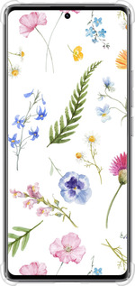 Силикон с усиленными углами чехол Цветочный фон v2 для Xiaomi Redmi Note 14 Pro 4G - 5472sp-3808 изображение 