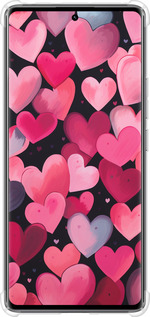 Силикон с усиленными углами чехол Сердечки 4 для Xiaomi Redmi Note 14 Pro 4G - 5662sp-3808 изображение 