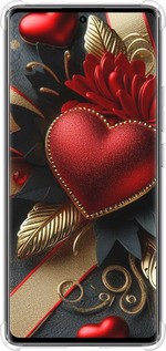 Силикон с усиленными углами чехол Сердечки v2 для Xiaomi Redmi Note 14 Pro 4G - 5832sp-3808 изображение 