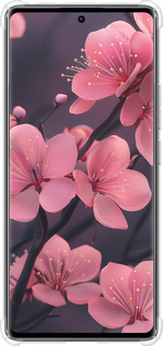 Силіконовий протиударний с посиленими кутами чехол Пурпурова сакура для Xiaomi Redmi Note 14 Pro 4G - 6075sp-3808 изображение 