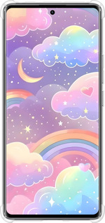 Силикон с усиленными углами чехол Облака и радуга для Xiaomi Redmi Note 14 Pro 4G - 6312sp-3808 изображение 