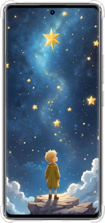 Силикон с усиленными углами чехол Маленький принц для Xiaomi Redmi Note 14 Pro 4G - 6326sp-3808 изображение 