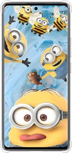 Силикон с усиленными углами чехол Миньоны для Xiaomi Redmi Note 14 Pro 4G - 6386sp-3808 изображение 