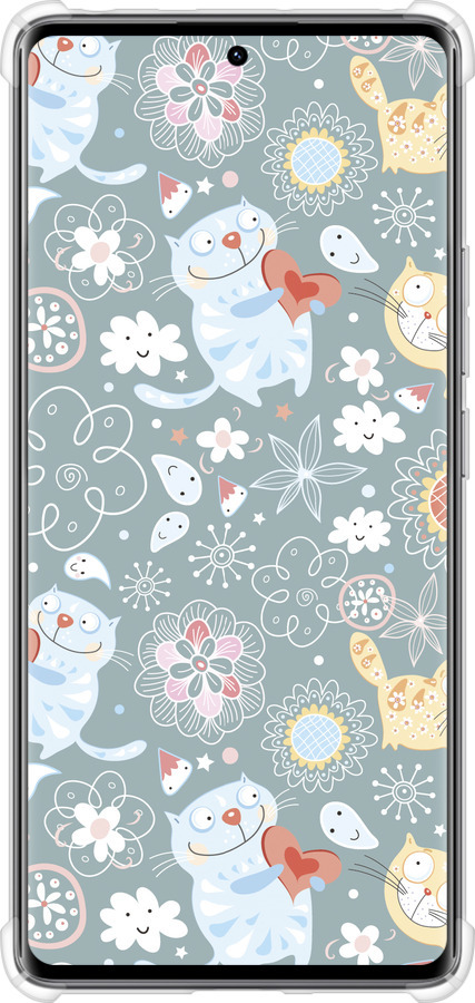 Силіконовий протиударний с посиленими кутами чехол Кошенята v3 для Xiaomi Redmi Note 14 Pro 4G - 1223sp-3808 изображение 