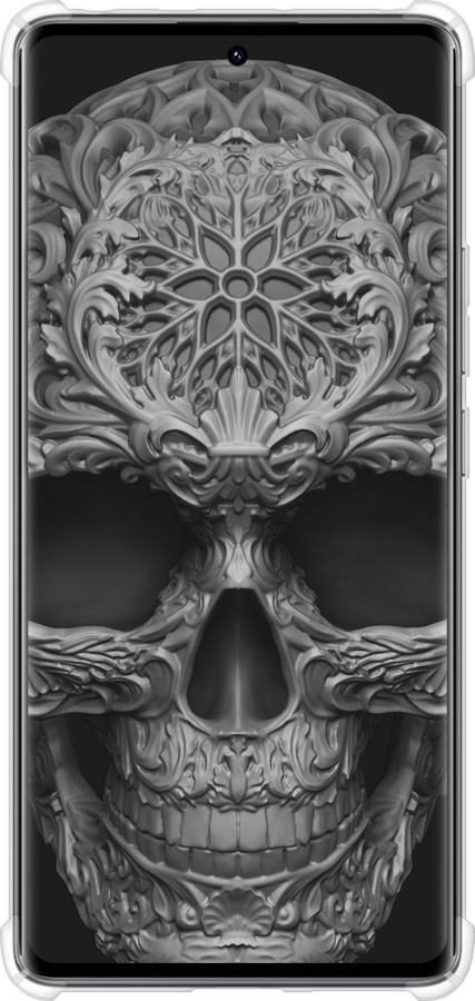 Силикон с усиленными углами чехол skull-ornament для Xiaomi Redmi Note 14 Pro 4G - 4101sp-3808 изображение 